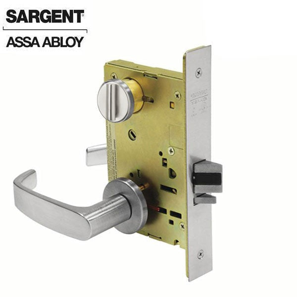 Sargent - 8205 - Mechanical Mortise Lock - Office/Entry - O Rose/NJ Lever - 7-Pin Construction Core - Keyed Alike - Satin Chrome - Grade 1