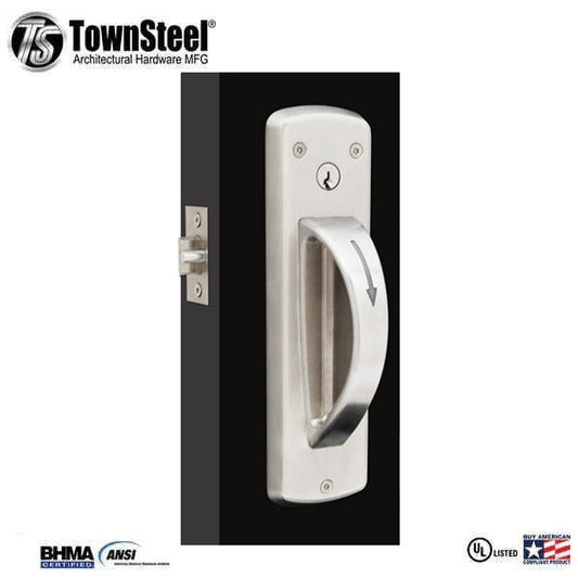TownSteel - CRX-A - 5-Point Ligature Resistant Cylindrical Lock - Classroom - Left Handed - Stainless Steel - Grade 1