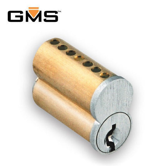 GMS - SFIC- Small Format Interchangeable Core - 6 Pin - Keyed Different - Keyway (Best A to R) - 2 Operating Keys, No Control Key - Satin Chrome