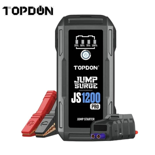 TOPDON - JS1200 - 1800 Peak Amp Battery Jumpstarter - Power Bank and Flashlight