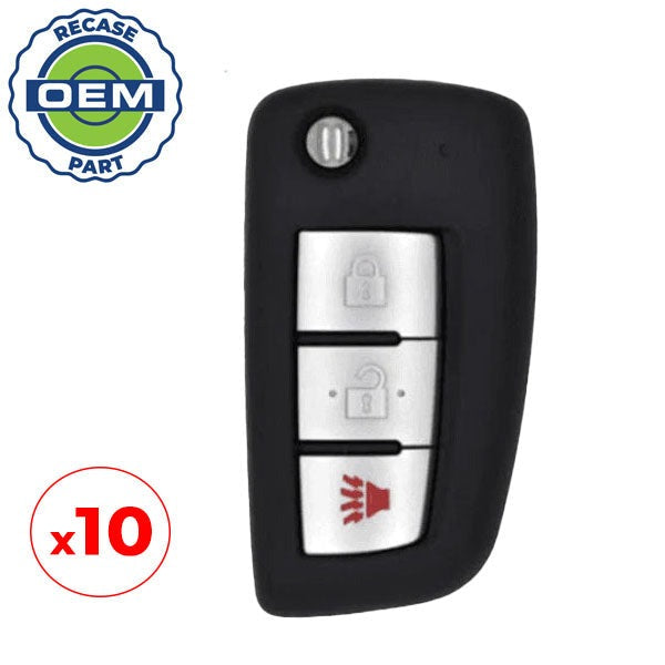 10 x 2014-2020 Nissan Rogue / 3-Button Flip Key / PN: H0561-4BA1A / CWTWB1G767 (OEM Recase)