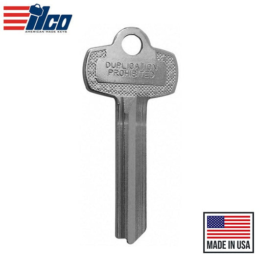 Ilco - 1A1E1 - BEST E Key Blank - 6 or 7 Pin - Dupl Prohib