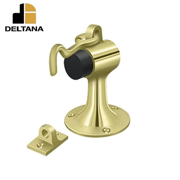 Deltana - Floor Mount Bumper w/ Holder - Solid Brass - Optional Finish