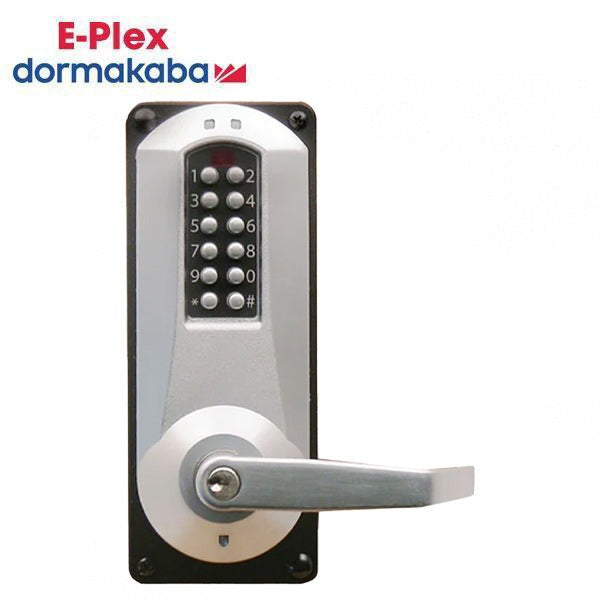 E-Plex - E5286 - Electronic Pushbutton Entry/Egress - Mortise Lock - Back to Back - 90 Keyway - Satin Chrome