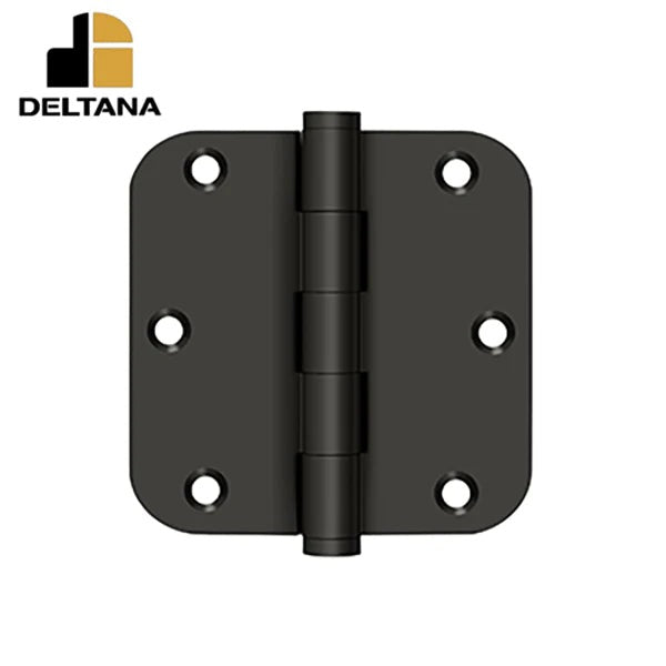 Deltana - 3-1/2" x 3-1/2" x 5/8" Radius Hinge - Residential - 0.085 Thickness - Optional Finish