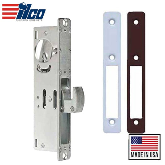 Ilco - Deadbolt Mortise Lock Body - Hookbolt - 31/32" Backset - 628/313 - Clear/Dark Bronze Faceplates - Grade 1