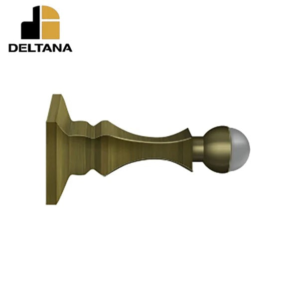Deltana - 3-1/2" Baseboard Door Bumper - Heavy Duty - Solid Brass - Optional Finish