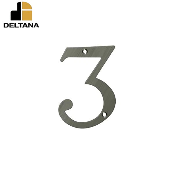Deltana - 4" Numbers - Solid Brass - Optional Finish