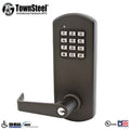 TownSteel - XCE2010S - Electronic Push Button Lever Set - Rigid Lever Set - Sentinel Lever - Dark Oxidized Bronze - Grade 1