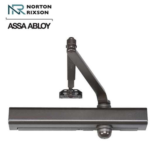 Norton - 8301 - Tri-Packed Manual Door Closer - Back Check Function - PA Bracket/Regular/Top Jamb - Adjustable Arm - Adjustable Sizes 1-6 - Dark Bronze - Fire Rated - Grade 1
