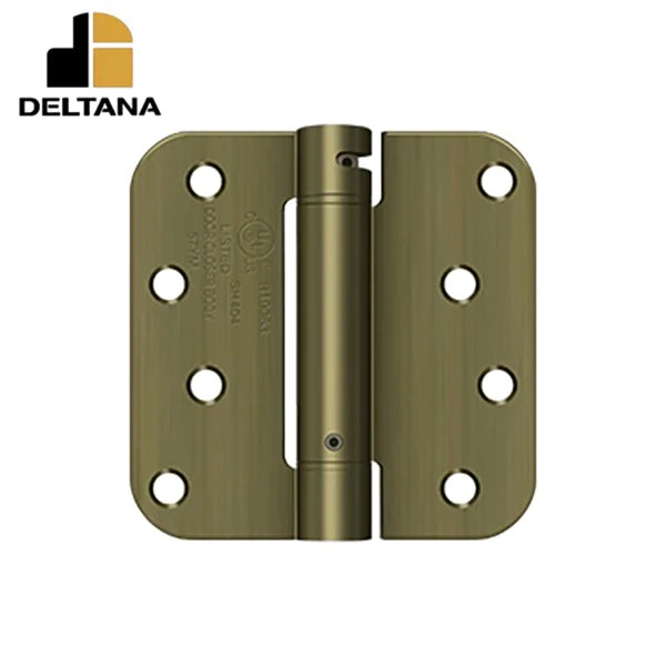 Deltana - 4" x 4" x 5/8" Spring Hinge - UL Listed - Optional Finish
