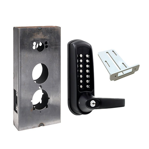 CodeLocks - CL615 Gate Box Kit - Mechanical Lock - Heavy Duty - Tubular Latchbolt Gate Box Kit - Passage Function - Optional Finish - Grade 2