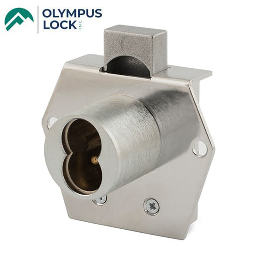 Olympus - 725RD - SFIC Rim Deadbolt Door & Drawer Cabinet Lock - BEST SFIC - Optional Cylinder Length - Satin Chrome - Optional Handing - Optional Key Retaining - Grade 1