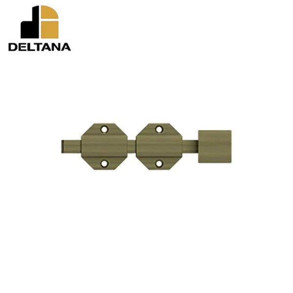 Deltana - 6" Modern Surface Bolt - Heavy Duty - Solid Brass - Optional Finish