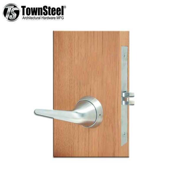 TownSteel - MRX-S - Ligature Resistant Mortise Lever Lock - Passage - LH/RH - Fire Rated - Stainless Steel - Grade 1