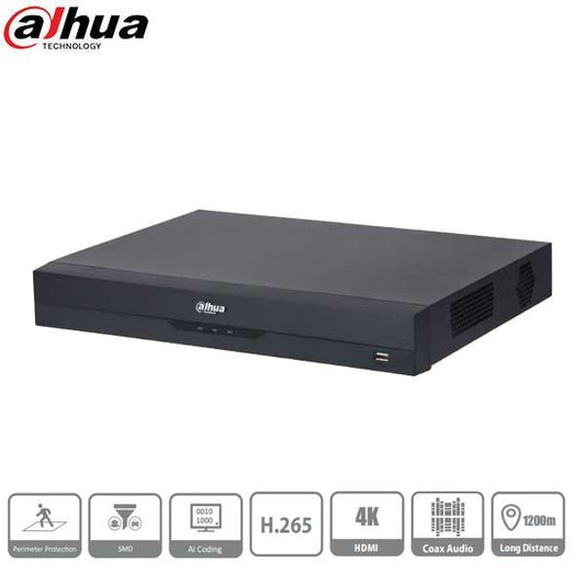 Dahua / HDCVI DVR / 16Channels / Analytics+/ 1U / Penta-brid / 6MP / 1080p / No HDD / X52B3A