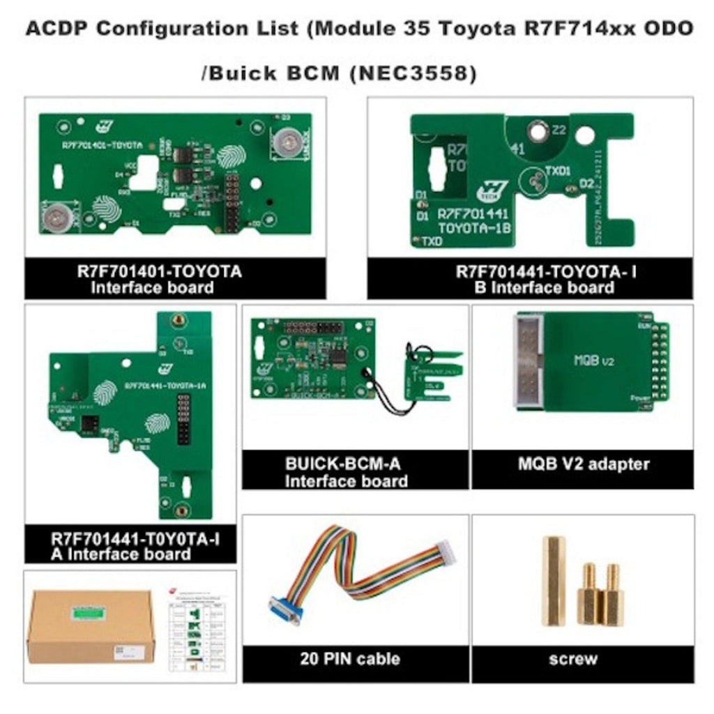 Yanhua - ACDP - Module 35+41 - For Toyota R7F714xx ODO/Buick BCM Mileage Correction + Toyota R7F7014xx/S6J3xxODO OBD/CAN Mileage Correction