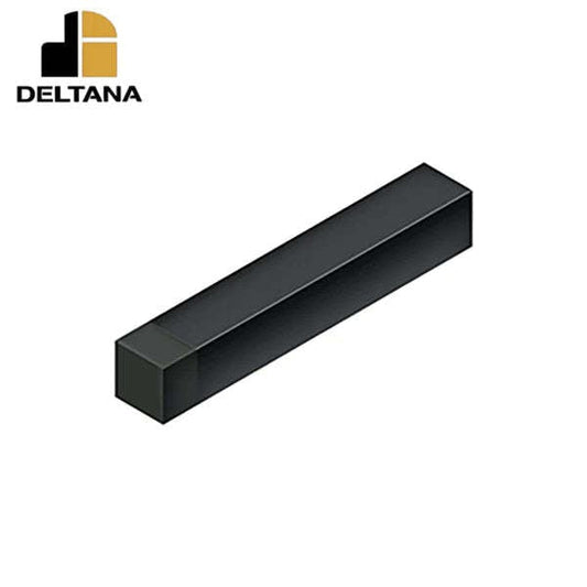 Deltana - 4" Modern Square Baseboard Bumper - Solid Brass - Flat Black
