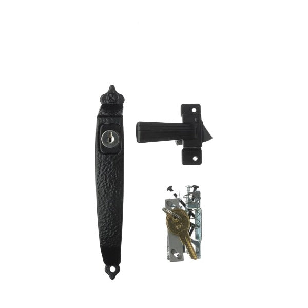 Wright - VVCK333X3BL - Keyed Colonial Push Button Latch - Out Swinging - Wood / Metal / Vinyl Storm Doors - Black