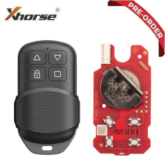 Xhorse - XKGHG3EN - 2nd Generation - 4-Button Universal Universal Remote Flip Key For VVDI Key Tools (Wired) (Replacement For XKGHG1EN)