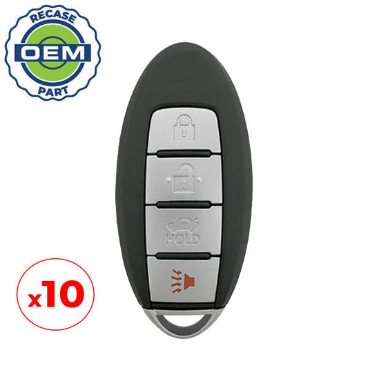 10 x 2007-2012 Nissan Sentra Maxima / 4-Button Smart Key / PN: 285E3-EW82D / CWTWBU735 (OEM Recase)