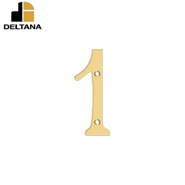 Deltana - 4" Numbers - Solid Brass - Optional Finish