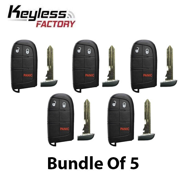 5 x 2011-2020 Dodge Chrysler / 3-Button Smart Key / PN: 68066349AF / M3N-40821302 (AFM-RSK-DDG-302-3) (BUNDLE OF 5)