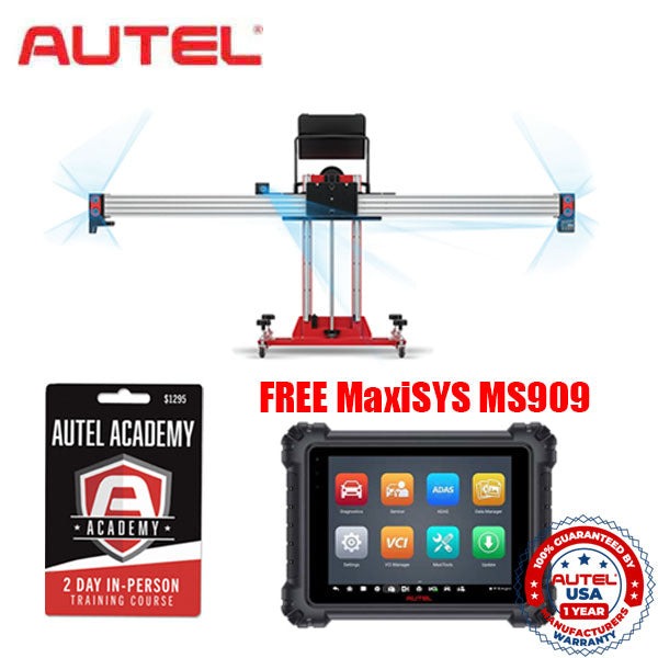 Autel - ADAS Bundle - LDW30 LDW Targets Package + ATA2DAY 2 Day ADAS Training Ticket & FREE MaxiSYS MS909 Diagnostic Tablet