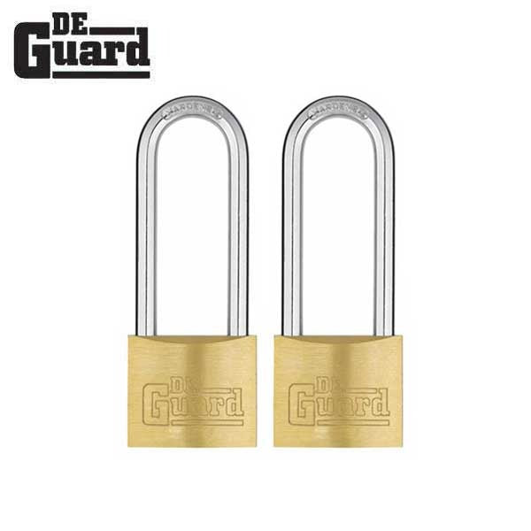 2 x Premium - Solid Brass Padlock - Long Shackle 2 1/8" - Keyed Alike #1 (Bundle of 2)