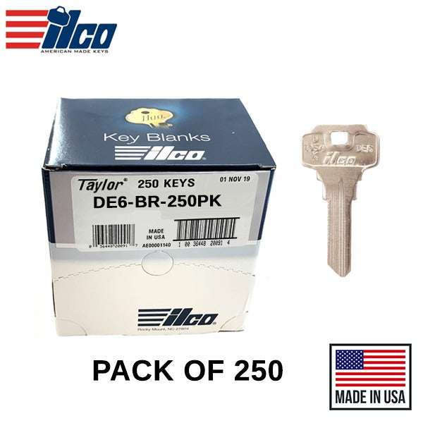 Ilco - DE6-BR DEXTER Key Blank - 250 Pack