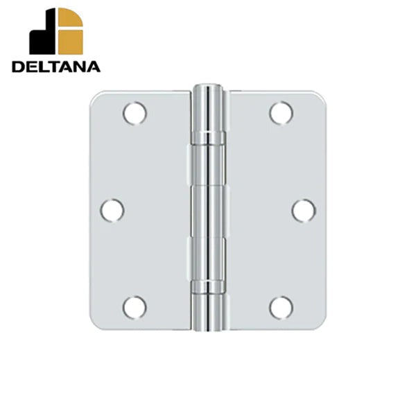 Deltana - 3-1/2" x 3-1/2" x 1/4" Radius Hinge - Ball Bearing - Optional Finish