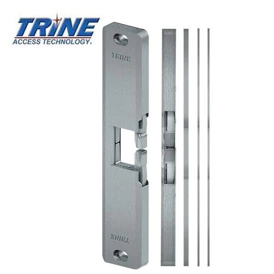 Trine - 4850LB - 1/2′′ Surface Mounted Electric Strike for Rim Panic Devices - W/ Latchbolt Monitoring - Satin Stainless Steel - Grade 1