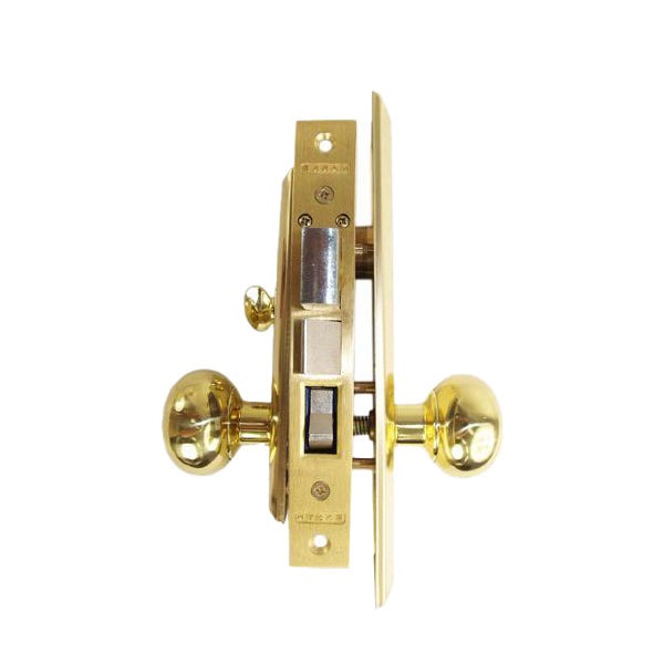 Marks USA - 9NY10A/3 - New York Mortise Lock Knob - 1-1/16" x 7-5/8" - US3/605 - Polished Brass - Entrance - LH
