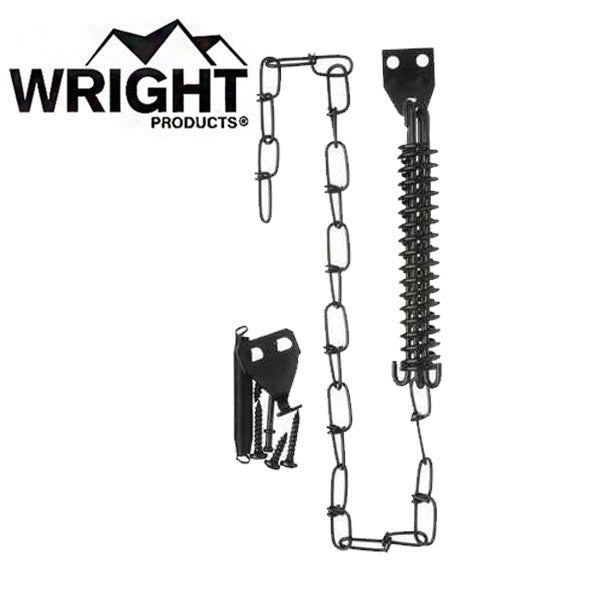 Wright - V11 - Zinc-Plated - Wind Protector Spring and Chain Door Stop - Optional Finish