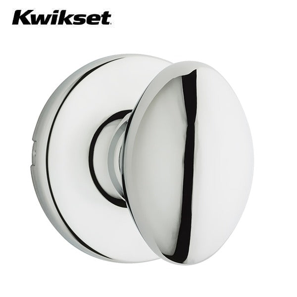 Kwikset - 200AO - Aliso Knob Set - Round Rose - 26 - Polished Chrome - Optional Function - Grade 3