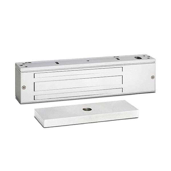 SDC - 1581 - Single Magnetic Lock - Surface Mount - 650lbs. - Optional Door Position Sensor - 12/24VDC - Satin Aluminum - Grade 1