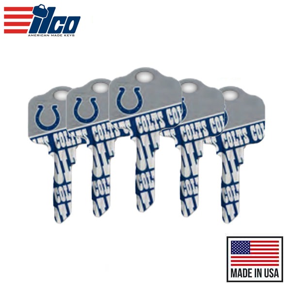 Ilco - NFL TeamKeys - Key Blank - Indianapolis Colts - KW1 (5 Pack)