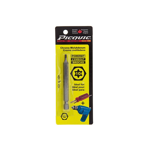PICQUIC - 3" Length Powerbits - Optional Bit Sizes - Torx