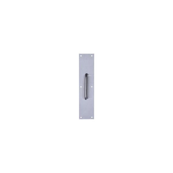 TELL - Pull Plates - .050-Gauge Steel - Satin Stainless Steel - Optional Size