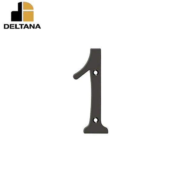 Deltana - 4" Numbers - Solid Brass - Optional Finish