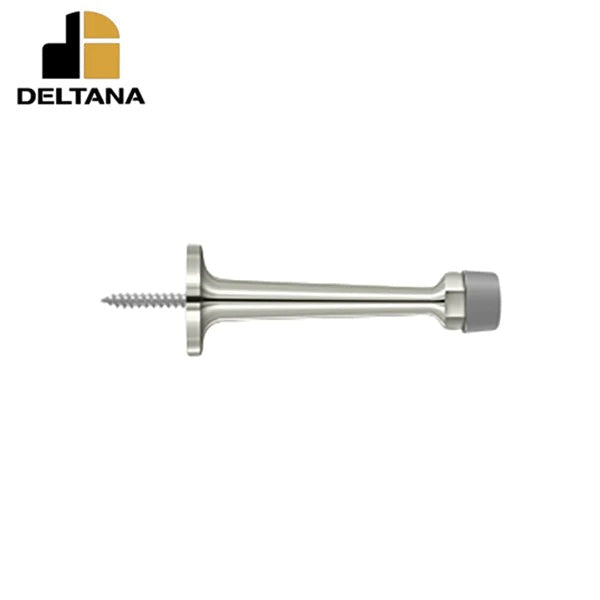 Deltana - 3-1/4" Baseboard Door Bumper - Solid Brass - Optional Finish