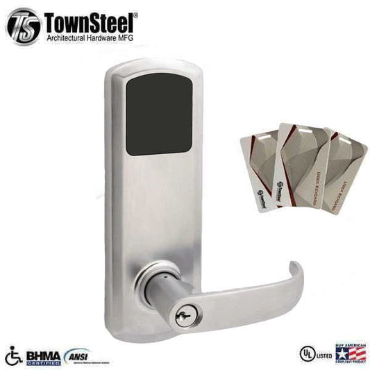 TownSteel - E-Genius 4000 - Interconnected Electronic Touch Keypad Lock - Entry - RFID - 4" - On Center - Right Handed - Optional Finish - Grade 1
