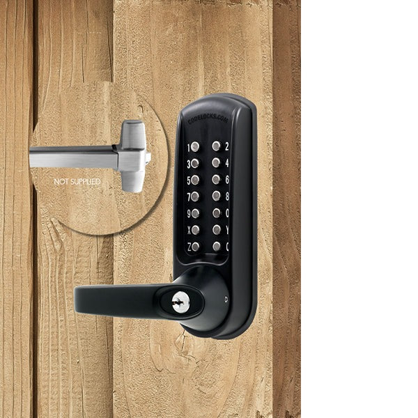 CodeLocks - CL600 - Mechanical Lock - Heavy Duty - 2 3/4" Backset - Panic Access Kit Exit Trim - Optional Finish - Grade 2