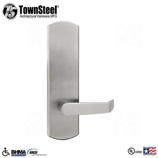 TownSteel - ED5500E - Escutcheon Lever Exit Trim - 2-3/4 " Backset - for ED5500/ED5600 Exit Devices - Passage Function - Satin Chrome - Grade 1