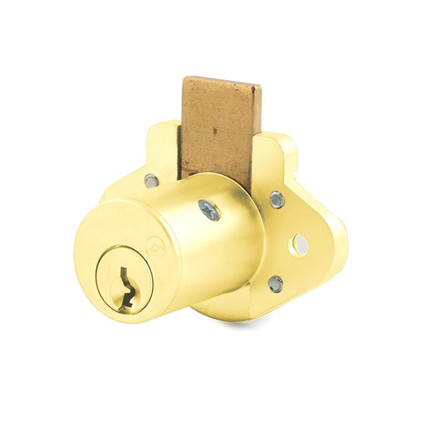 Olympus - N078 - N Series Deadbolt Door & Drawer Cabinet/Furniture Locks - Optional Cylinder Length - Polished Brass - Optional Keying - Optional Handing