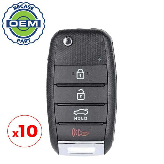 10 x 2016-2020 Kia Optima / 4-Button Flip Key / PN: 95430-D4010 / SY5JFRGE04 (OEM Recase)