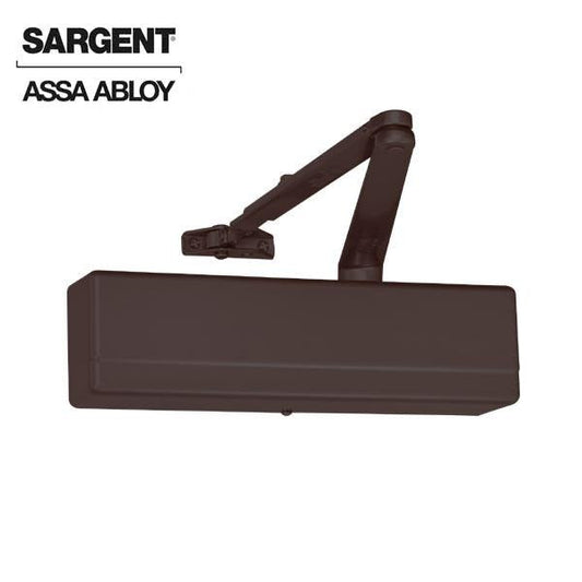 Sargent - 1431 - Powerglide Door Closer - Back Check Function - Universal Standard Arm Package - Adjustable Size 1-6 - Plastic Cover - Dark Oxidized Satin Bronze - Fire Rated - Grade 1