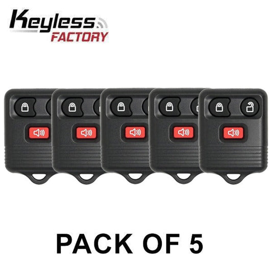 5 x 1998-2016 Ford / Lincoln / Mercury / Mazda / 3-Button Keyless Entry Remote / CWTWB1U331 / (AFTERMARKET) (Pack of 5)