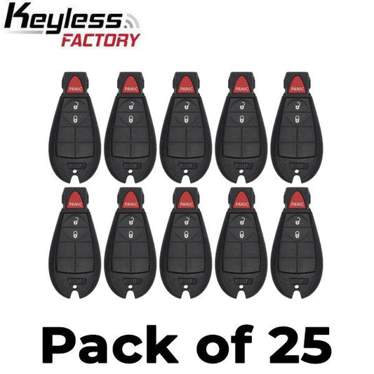 25 x 2013-2019 Dodge RAM / 3-Button Fobik Key / GQ4-53T (AFTERMARKET) (Bundle of 25)
