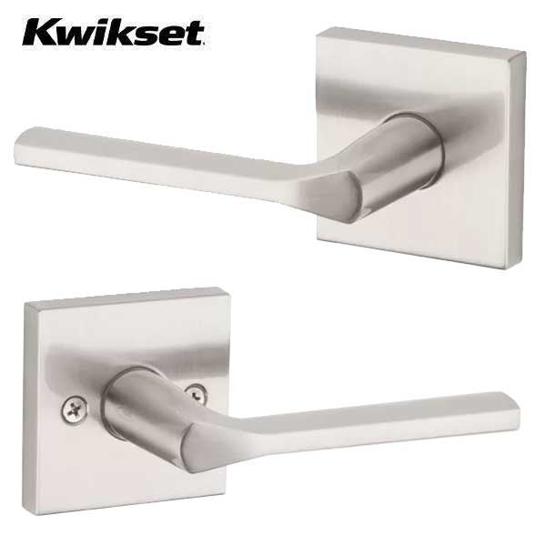 Kwikset - Lisbon Lever Set - Square Rose - Optional Finish - Optional Function - Grade 2